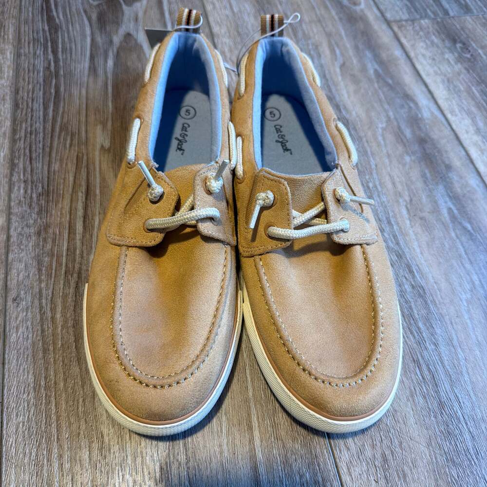 Cat & Jack Youth Boys Reece Canvas Boat Deck Shoes - Beige